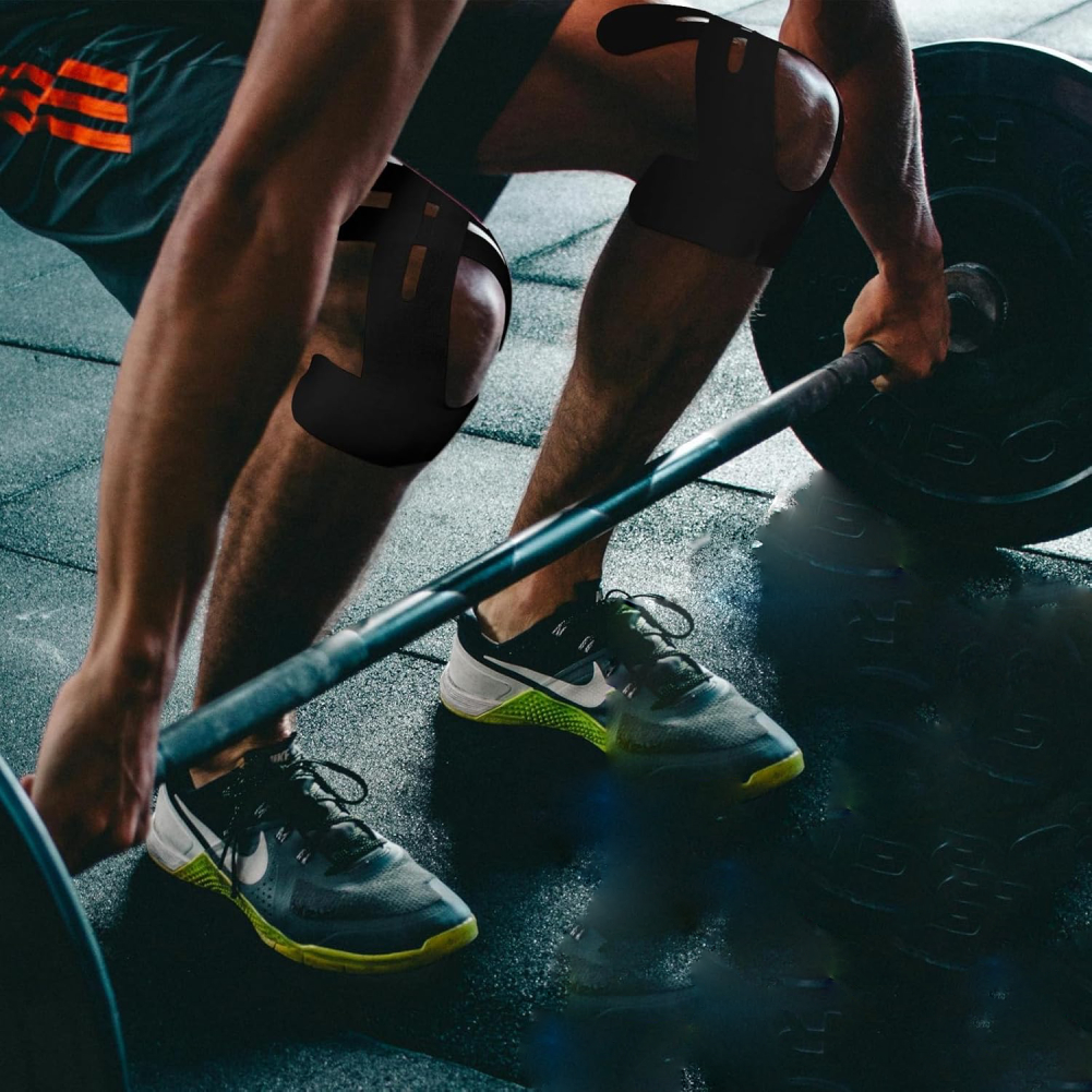 Förskuren Kinesiologitejp Muskelplåster för knä