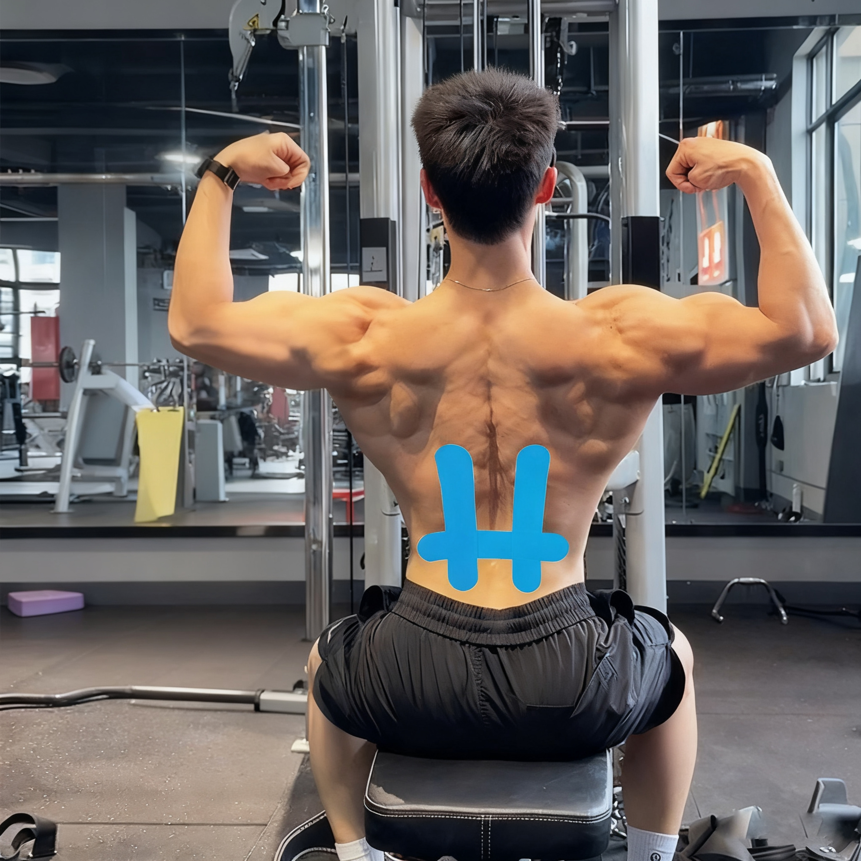 Pre-Cut Shape Kinesiology Tejp Muskelplåster för rygg