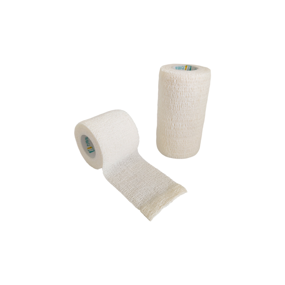 Sammanhängande elastiskt bandage 2 lager non-woven plus gasväv