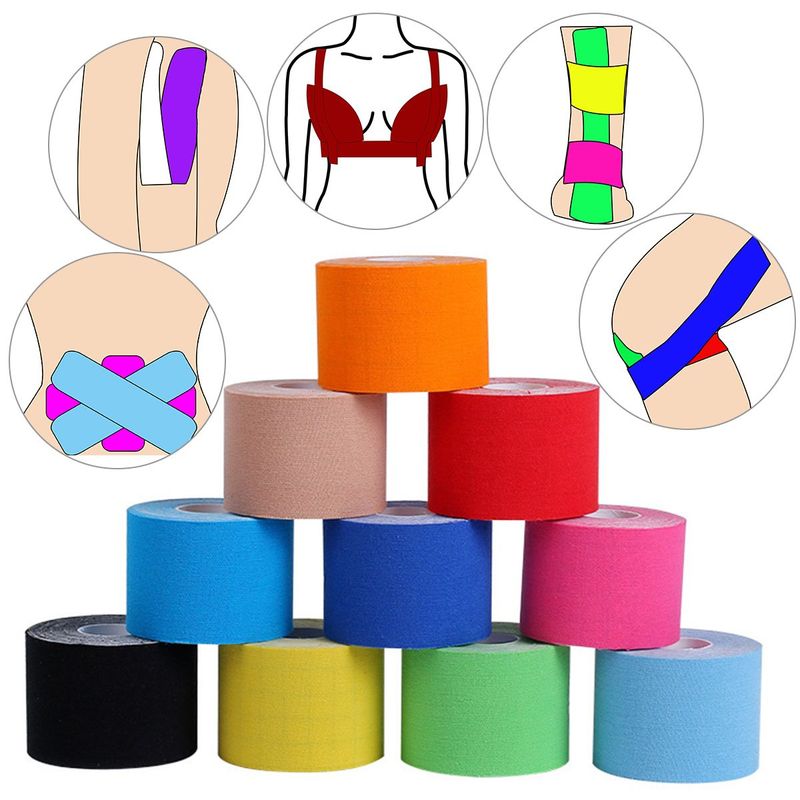 Kinesiology Tape Roll – Vattentät sporttejp för muskelstöd, ledkomfort och återhämtning (2,5 cm till 10 cm)